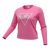 Guess Shirt tinta unita con Stampa Rosa per Bambina J5YI15K6YW4 ROSA GUESS 