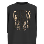 Guess Shirt tinta unita Girocollo con Stampa Nero per Bambina J5YI32K6YW4 NERO GUESS 