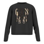 Guess Shirt tinta unita Girocollo con Stampa Nero per Bambina J5YI32K6YW4 NERO GUESS 