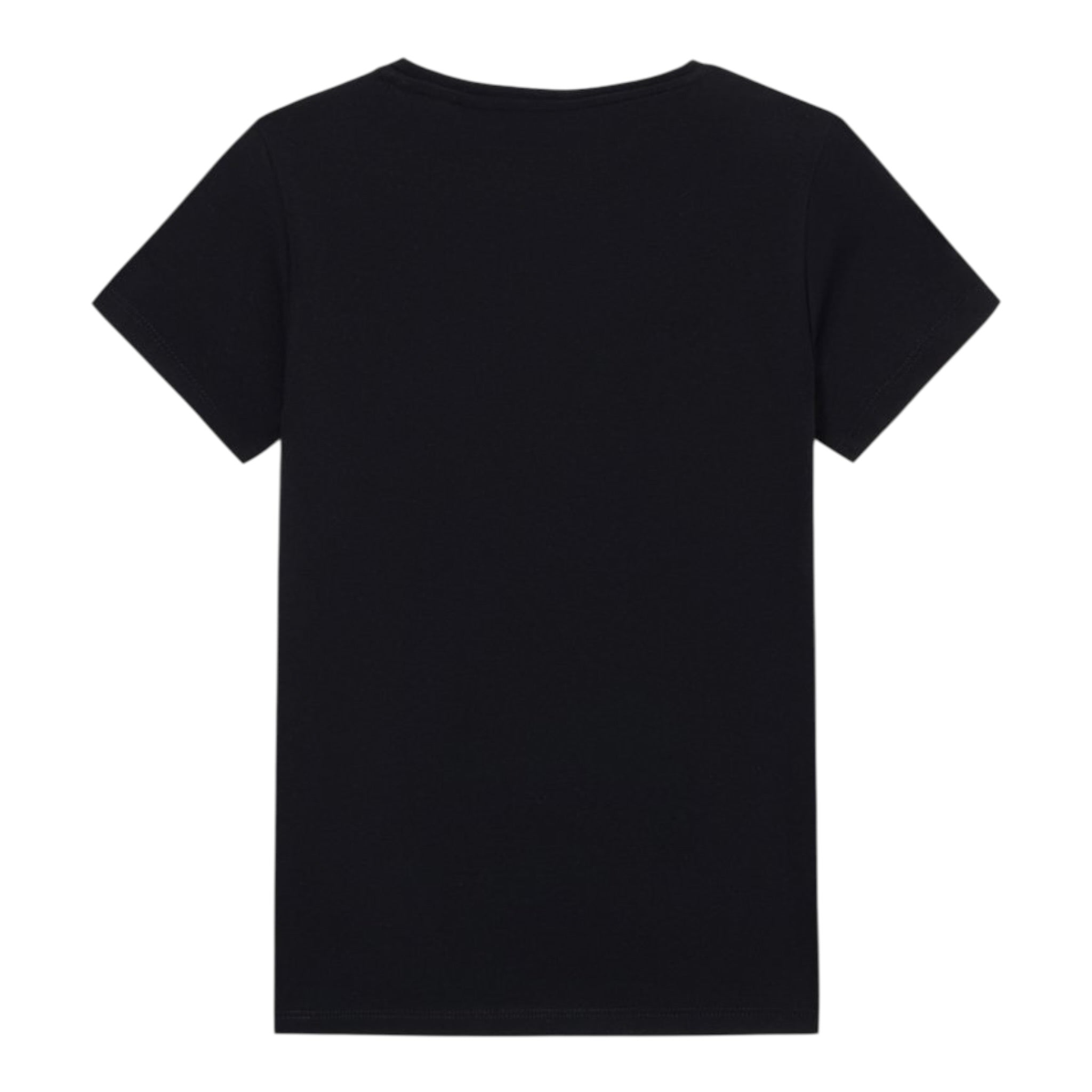 Guess T-Shirt Girocollo tinta unita con Logo Nero per Bambina J5YI40I3Z14 NERO GUESS 