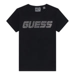 Guess T-Shirt tinta unita con Brillantini Nero per Bambina J5YI42KCIV1 NERO GUESS 