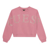 Guess Felpa tinta unita con Brillantini Rosa per Bambina J5YQ09KAV34 ROSA GUESS 