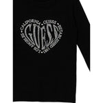 Guess Maglia tinta unita con Brillantini Nero per Bambina J5YR06Z2NQ2 NERO GUESS 