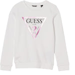 Guess Felpa tinta unita con Stampa Bianco per Bambina J74Q10KAUG0 BIANCO GUESS 