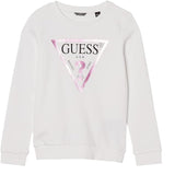 Guess Felpa tinta unita con Stampa Bianco per Bambina J74Q10KAUG0 BIANCO GUESS 