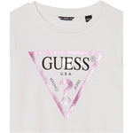Guess Felpa tinta unita con Stampa Bianco per Bambina J74Q10KAUG0 BIANCO GUESS 