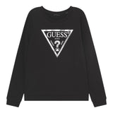 Guess Felpa tinta unita con Stampa Nero per Bambina J74Q10KAUG0 NERO GUESS 