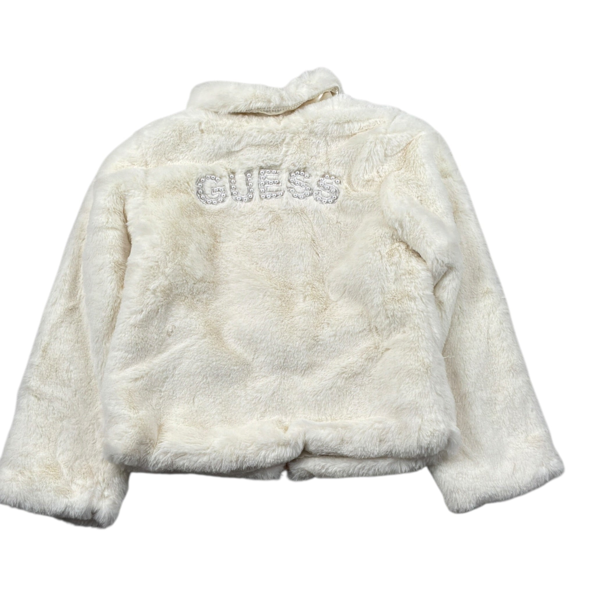 Guess Pelliccia tinta unita con Zip Bianco per Bambina K4BL06WCFX0 BIANCO GUESS 
