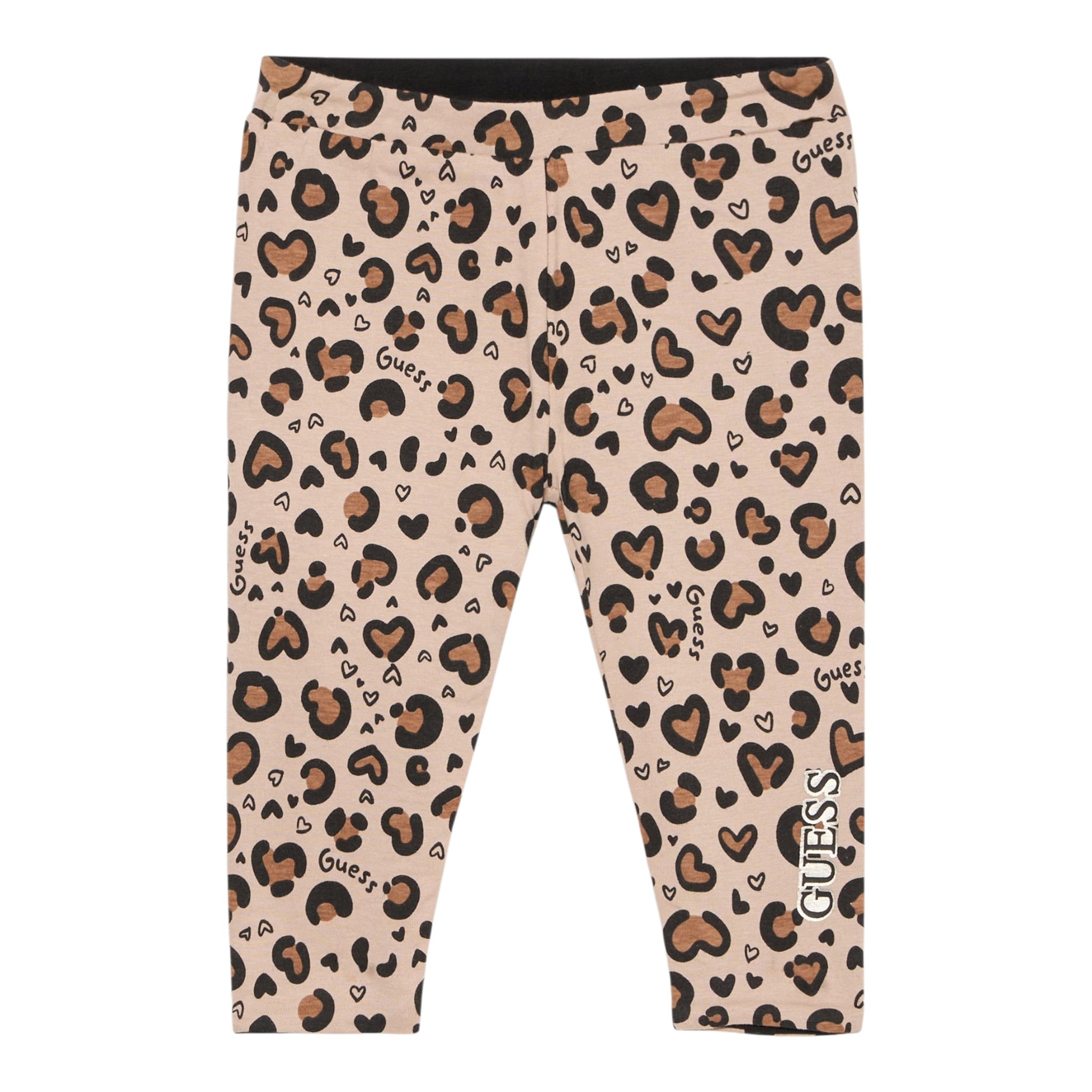 Guess Leggins Reversibile Bicolore con Fantasia Maculata Beige per Bambina K5BB01K6YW4 BEIGE GUESS 