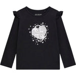 Guess Shirt tinta unita con Stampa Nero per Bambina K5BI02J1314 NERO GUESS 