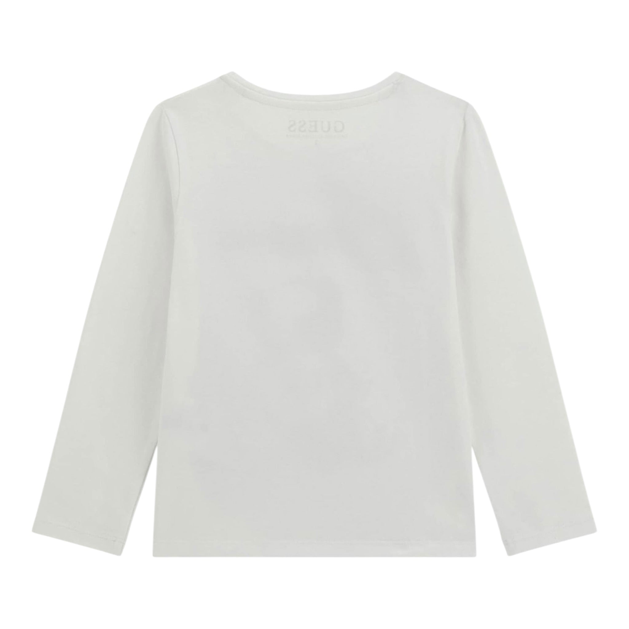 Guess Shirt Girocollo tinta unita con Pailettes Bianco per Neonata K5BI03J1314 BIANCO GUESS 