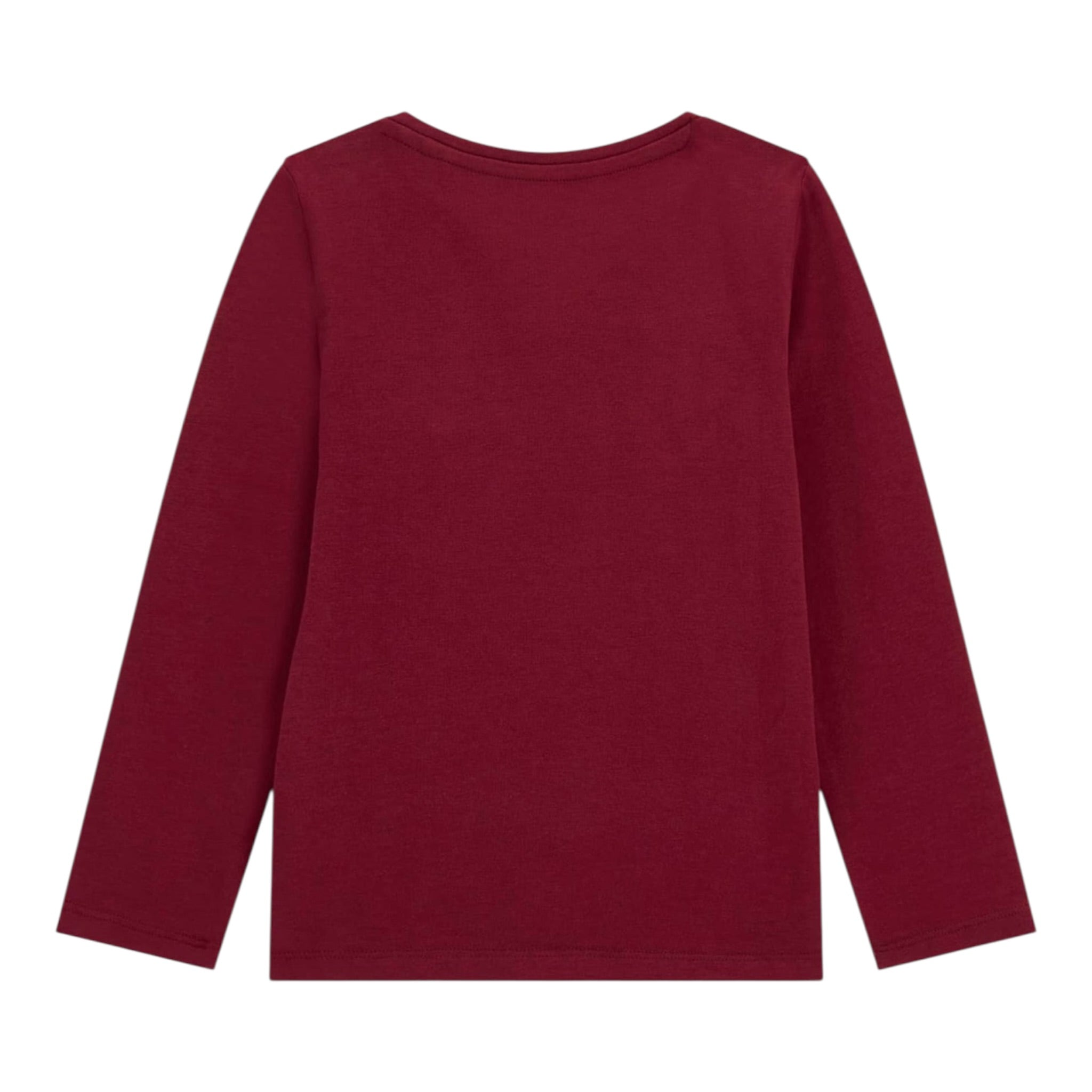 Guess Shirt Girocollo tinta unita con Pailettes Bordeaux per Neonata K5BI03J1314 BORDEAUX GUESS 