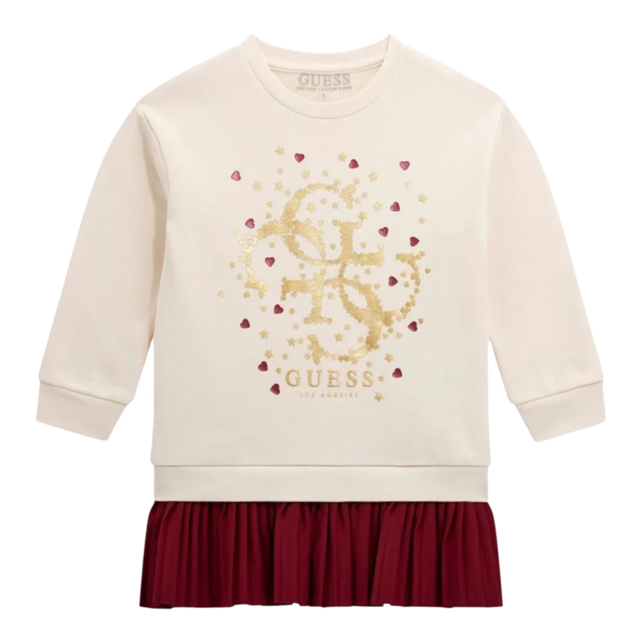 Guess Abito tinta unita Modello Felpa Panna per Bambina K5BK07KAD74 PANNA GUESS 