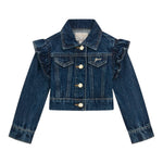 Guess Giubbino In Denim tinta unita con Brillantini Blu per Neonata K5RL00D5D90 BLU GUESS 