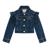 Guess Giubbino In Denim tinta unita con Brillantini Blu per Neonata K5RL00D5D90 BLU GUESS 