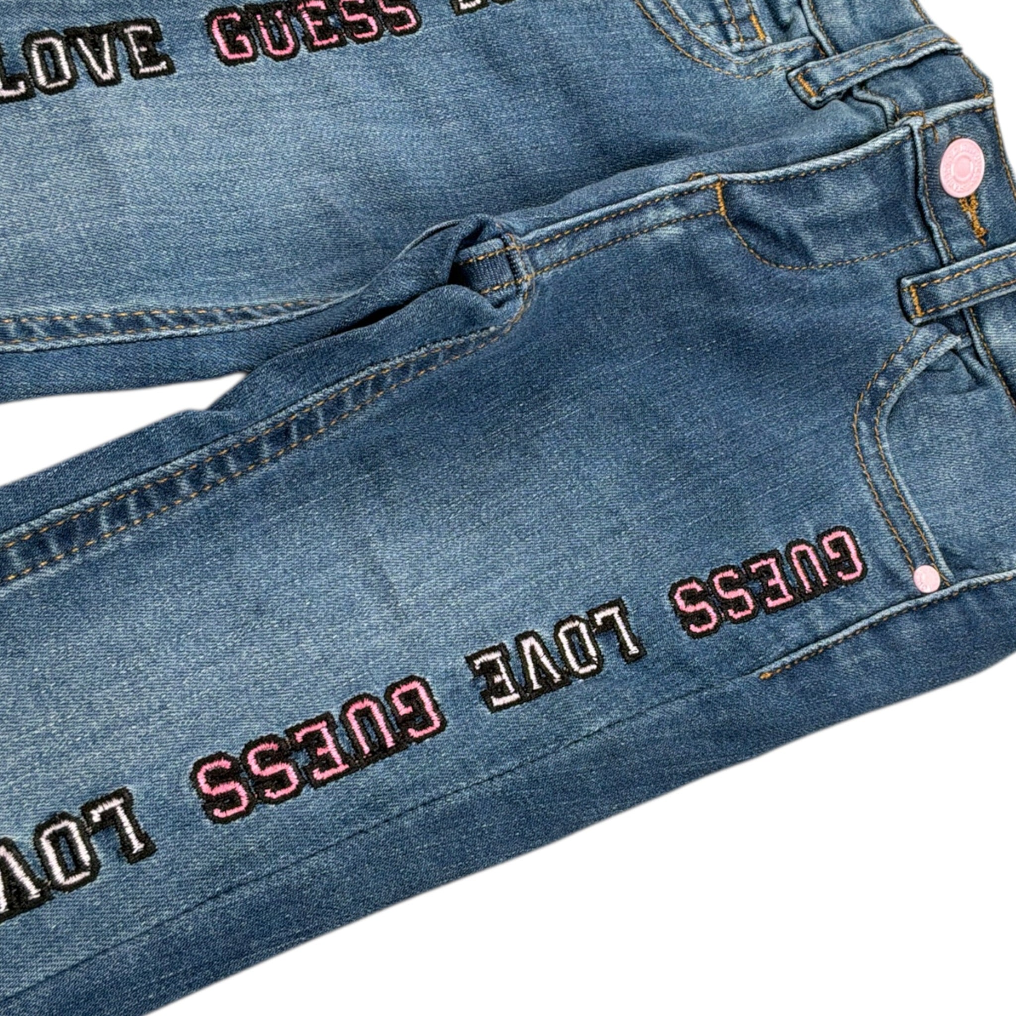 Guess Jeans tinta unita con Applicazioni Azzurro per Bambina K5YA01D4CA0J AZZURRO GUESS 