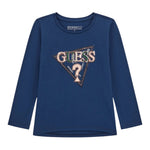 Guess Shirt tinta unita con Stampa Blu per Neonata K5YI10K6YW4 BLU GUESS 
