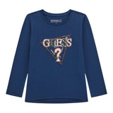 Guess Shirt tinta unita con Stampa Blu per Neonata K5YI10K6YW4 BLU GUESS 