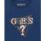 Guess Shirt tinta unita con Stampa Blu per Bambina K5YI10K6YW4J BLU GUESS 