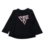 Guess Shirt tinta unita con Stampa Nero per Neonata K5YI10K6YW4 NERO GUESS 