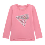 Guess Shirt tinta unita con Stampa Rosa per Neonata K5YI10K6YW4 ROSA GUESS 