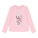Guess Shirt Girocollo tinta unita con Paillettes Rosa per Neonata K5YI26KAPO0XXN ROSA GUESS 