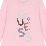 Guess Shirt Girocollo tinta unita con Paillettes Rosa per Bambina K5YI26KAPO0XX ROSA GUESS 