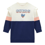 Guess Abito Tricolore con Stampa Blu per Bambina K5YK06KA6R4 BLU GUESS 