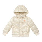 Guess Giubbino tinta unita con Zip Cappuccio E Fantasia Beige per Neonata K5YL02WEGY0 BEIGE GUESS 
