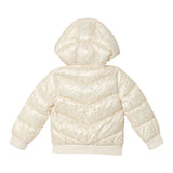 Guess Giubbino tinta unita con Zip Cappuccio E Fantasia Beige per Bambina K5YL02WEGY0J BEIGE GUESS 
