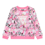 Guess Felpa Chiusa Girocollo tinta unita Stampa Fantasia Rosa per Bambina K5YQ02KA6R4JJ ROSA GUESS 