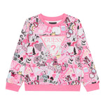 Guess Felpa Chiusa Girocollo tinta unita Stampa Fantasia Rosa per Neonata K5YQ02KA6R4 ROSA GUESS 