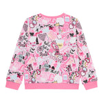 Guess Felpa Chiusa Girocollo tinta unita Stampa Fantasia Rosa per Neonata K5YQ02KA6R4 ROSA GUESS 