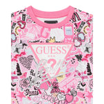 Guess Felpa Chiusa Girocollo tinta unita Stampa Fantasia Rosa per Neonata K5YQ02KA6R4 ROSA GUESS 