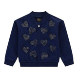 Guess Felpa tinta unita con Zip E Paillettes Blu per Neonata K5YQ07KAD74 BLU GUESS 