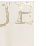 Guess Felpa Chiusa Girocollo tinta unita con Paillettes Panna per Bambina K5YQ09KAV34X PANNA GUESS 