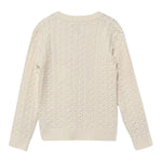 Guess Maglia Girocollo tinta unita con Lofo Panna per Neonata K5YR04Z3OI0 PANNA GUESS 
