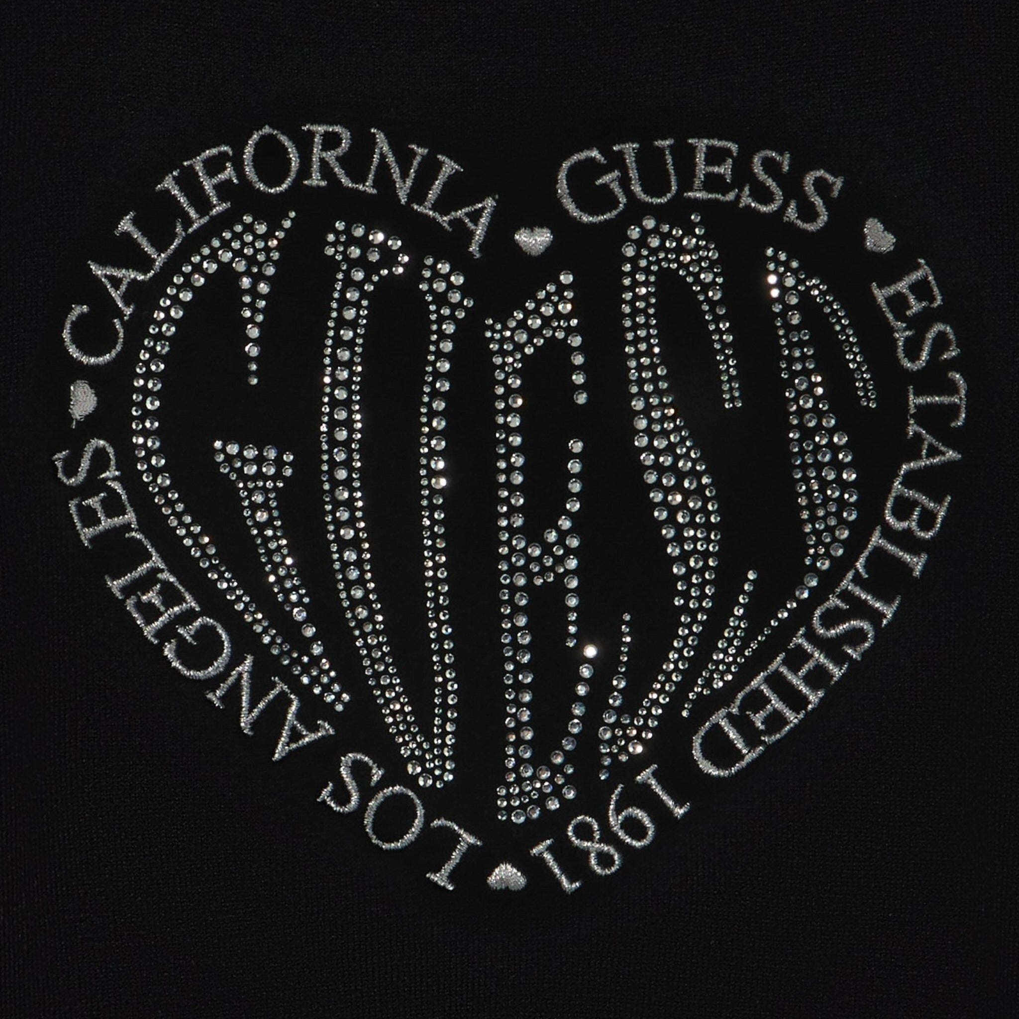 Guess Maglia Girocollo tinta unita con Paillettes Nero per Bambina K5YR08Z2NQ2X NERO GUESS 