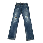 Guess Jeans tinta unita con Strappi Blu per Bambino L1BA11D46T0 BLU GUESS 