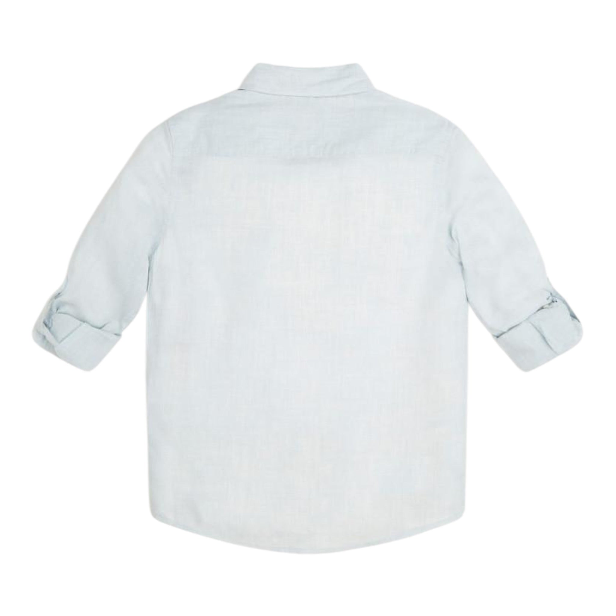Guess Camicia tinta unita Manica Lunga Azzurro per Bambino L2GH08WEK92 AZZURRO GUESS 