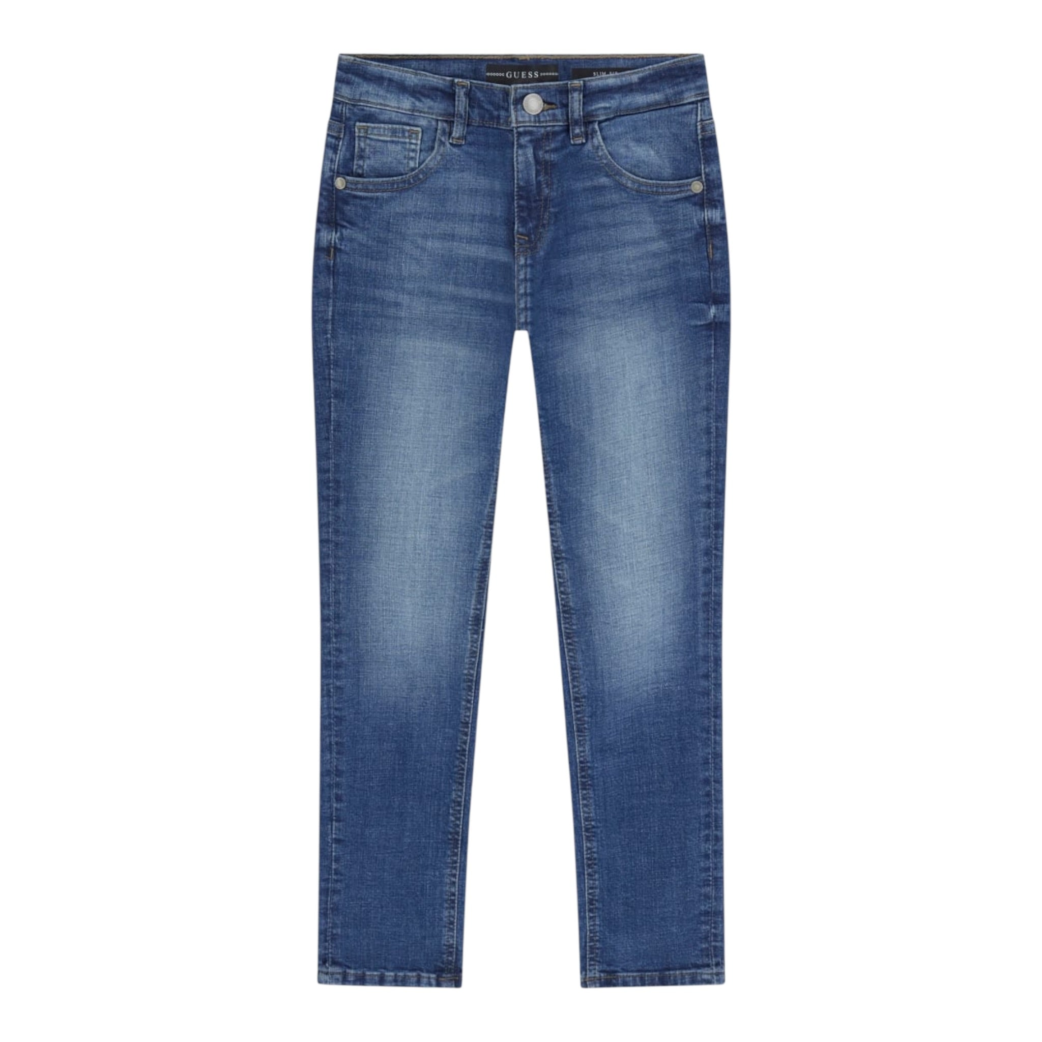 Guess Jeans tinta unita con Logo Blu per Bambino L3YA00D52Z0 BLU GUESS 