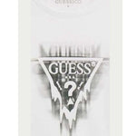 Guess Shirt Girocollo tinta unita con Stampa Bianco per Bambino L5BI21I3Z14 BIANCO GUESS 