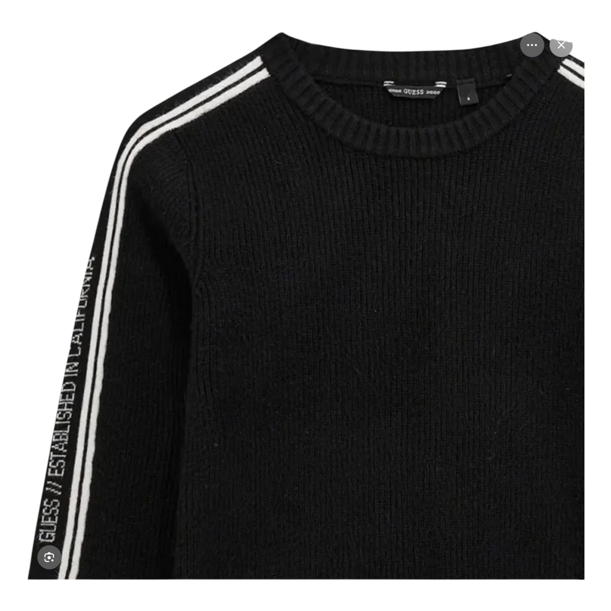 Guess Maglia tinta unita con Profili In Contrasto Nero per Bambino L5BR06Z3FU0 NERO GUESS 