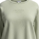 Guess Felpa Giocollo tinta unita con Stampa Verde per Bambino L5RQ16 VERDE GUESS 