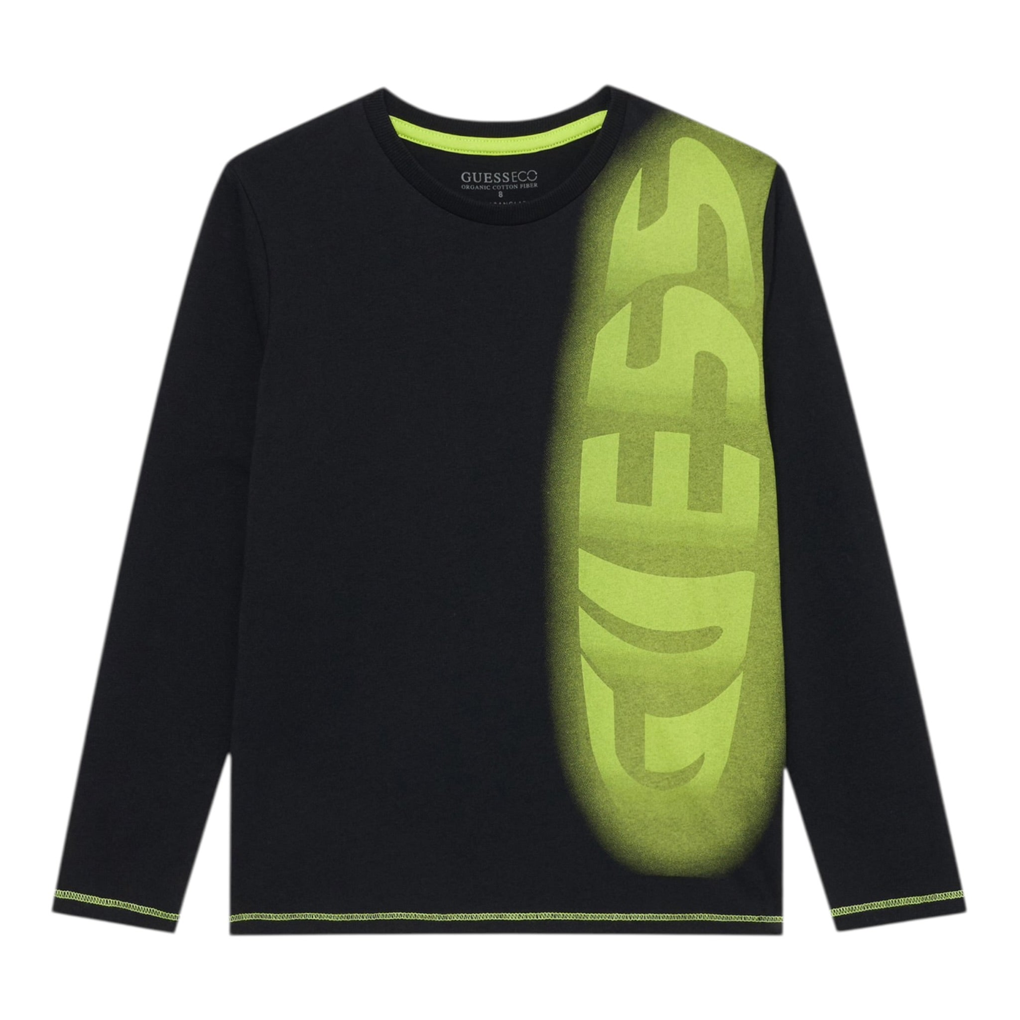 Guess Shirt Girocollo tinta unita con Stampa Nero per Bambino L5YI02K8HM4 NERO GUESS 
