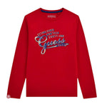 Guess Shirt tinta unita con Stampa Rosso per Bambino L5YI14K8HM4 ROSSO GUESS 