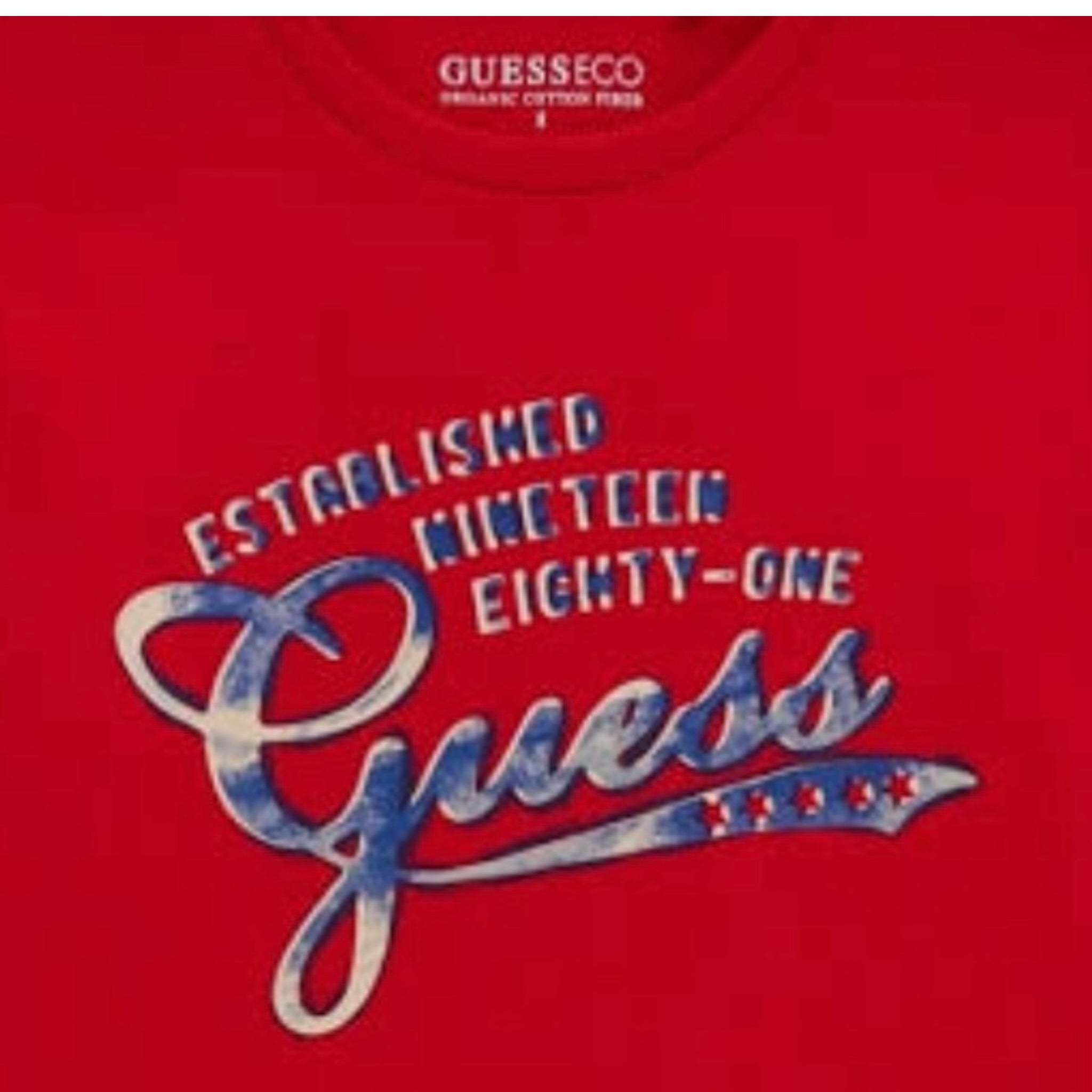 Guess Shirt tinta unita con Stampa Rosso per Bambino L5YI14K8HM4 ROSSO GUESS 