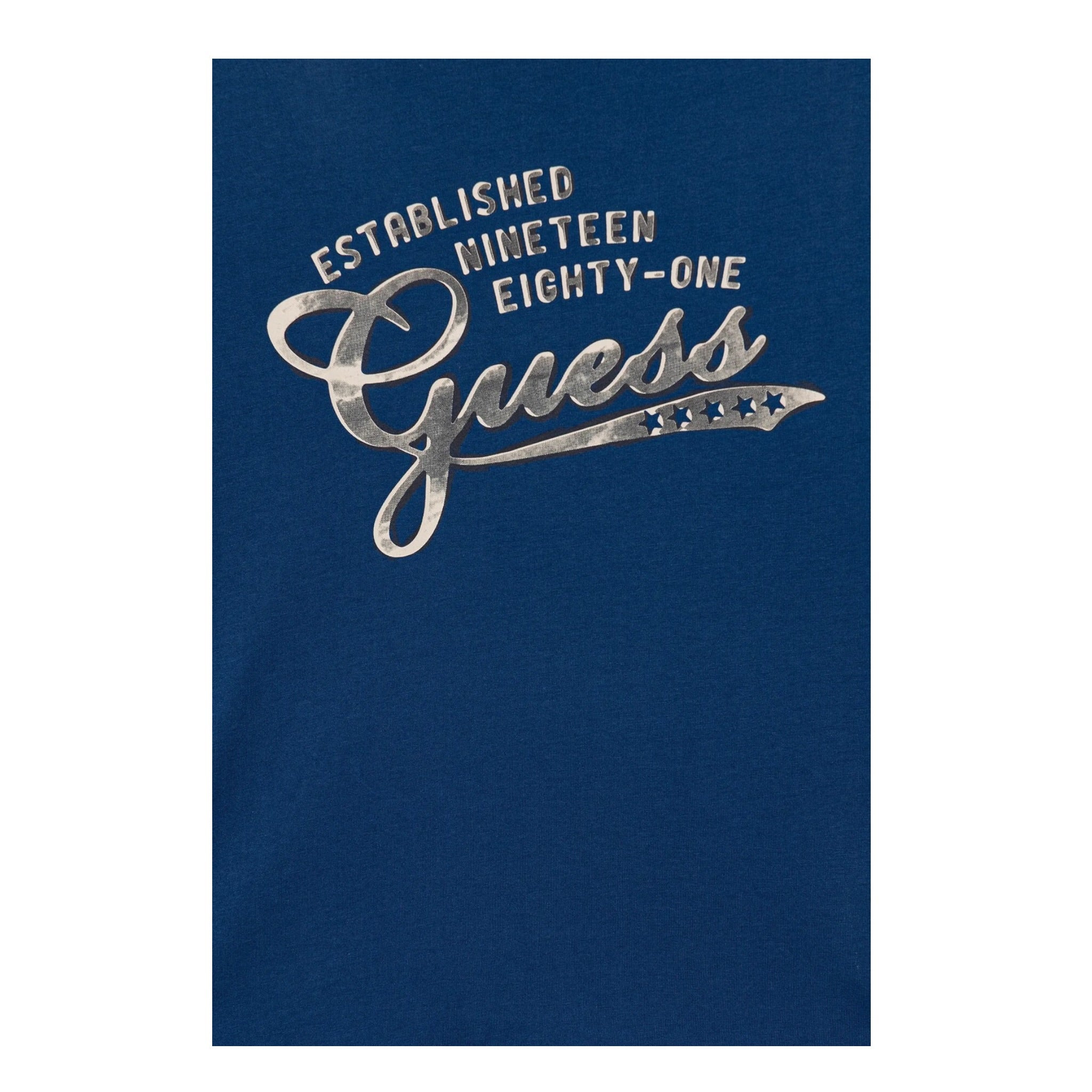 Guess Shirt tinta unita con Stampa Blu per Bambino L5YI14K8HM4XX BLU GUESS 