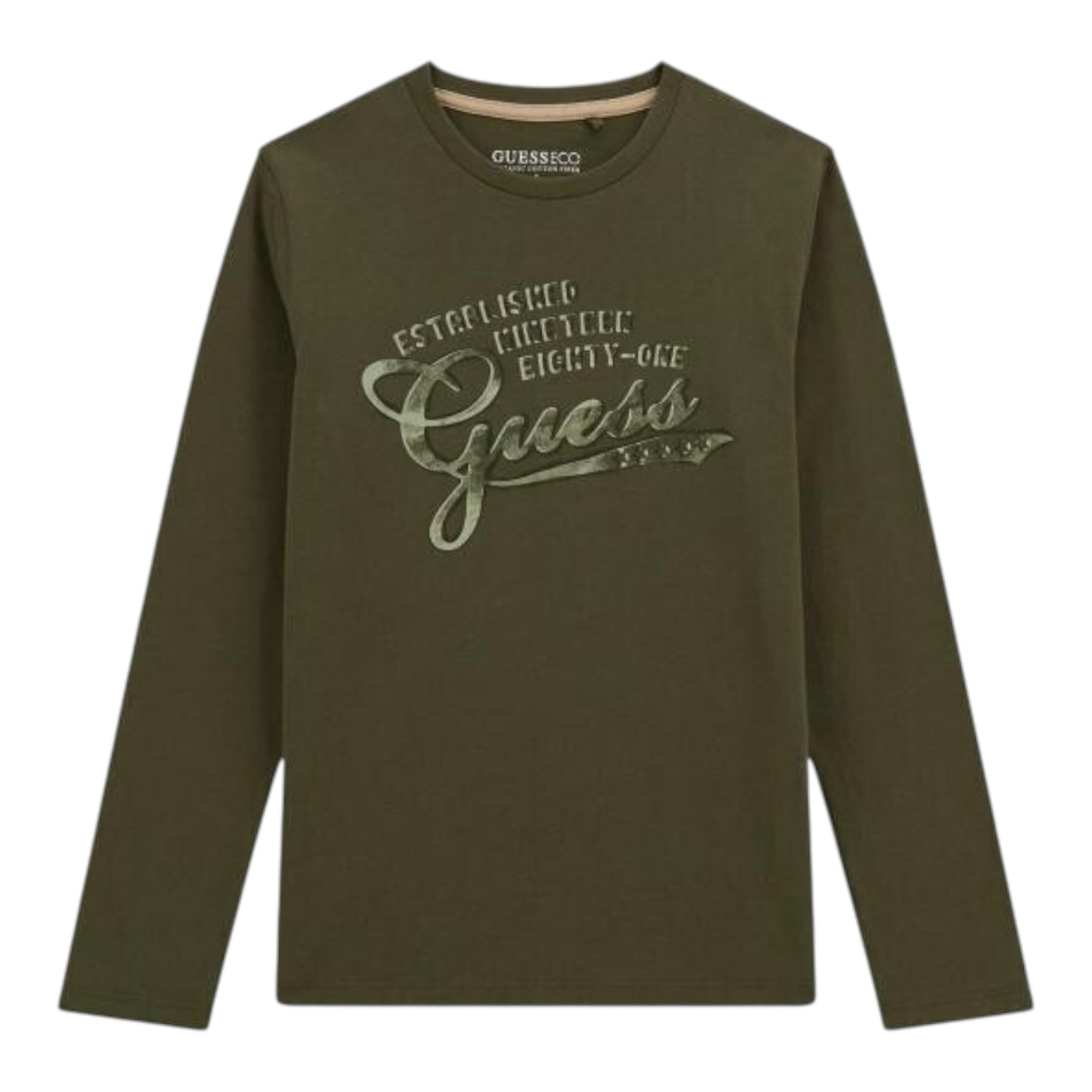 Guess Shirt tinta unita con Stampa Verde per Bambino L5YI14K8HM4XX VERDE GUESS 