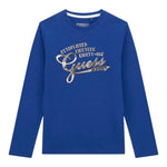 Guess Shirt tinta unita con Stampa Blu per Bambino L5YI14K8HM4XXX BLU GUESS 